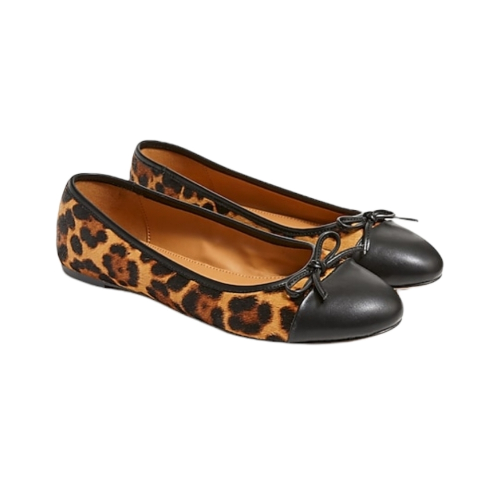 J Crew Calfhair Captoe Ballet Flats | Size 7.5 - Picture 2 of 7